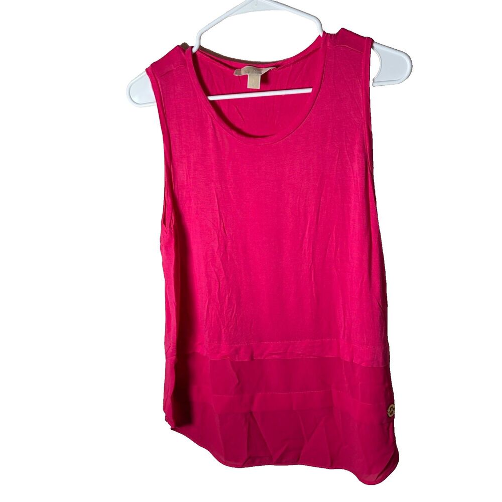 Michael Kors Tank Top Women's Large Pink Sleeveless Layered Casual Shirt